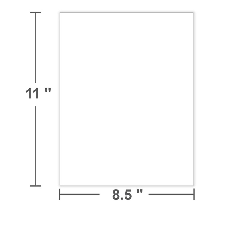 8.5" x 11" Blank Printer Paper - 50 Sheets/100 Pages