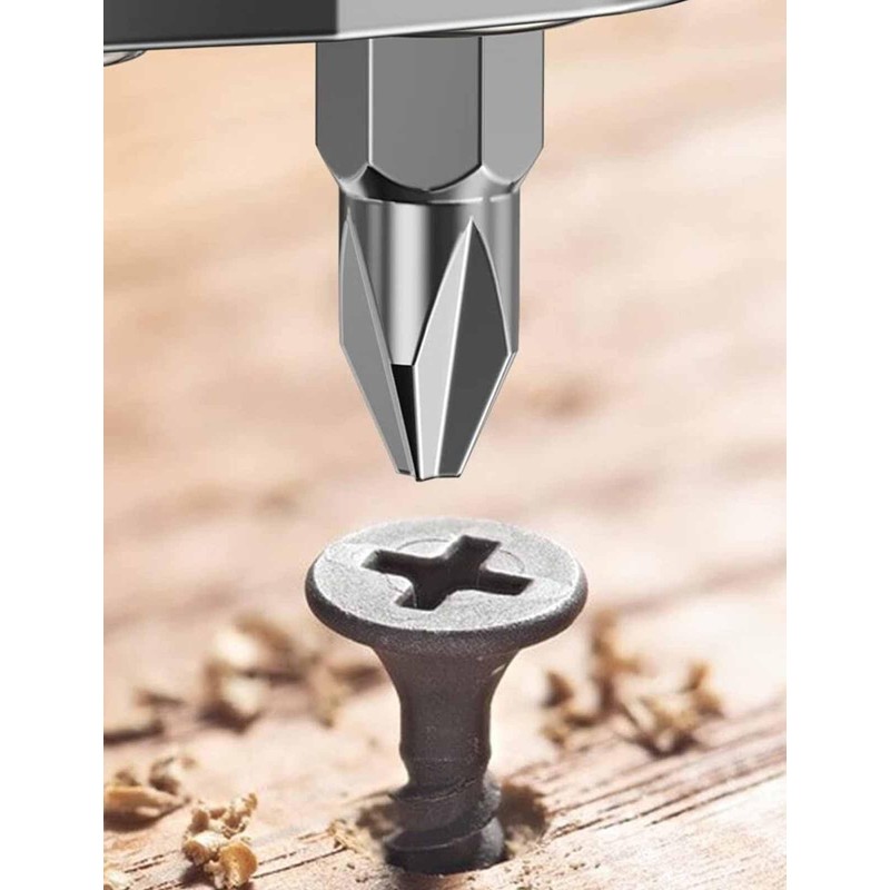 Right Angle Phillips Magnetic Screwdriver, 1/4” PH2 Mini Ratchet Wrench