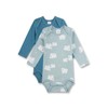 Sanetta Baby Bodysuit Long Sleeve (Double Pack) Blue | High