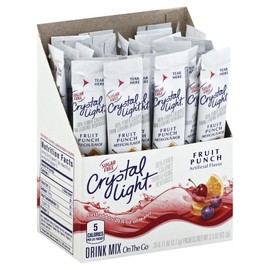 Crystal Light On-The-Go Drink Mix, Fruit Punch (Pack of 90)