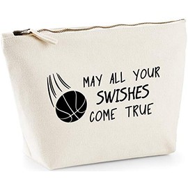 Hippowarehouse May All Your Swishes Come True printed make up cosmetic wash bag 18x19x9cm