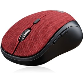 Adesso iMouse S80B 2.4Ghz Fabric Wireless Fabric Mini Optical Mouse 5-Button (Red)