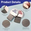 2 Pack Professional Stainless Steel Lice Comb, Reusable Lice and