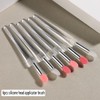 6Pcs Chrome Nail Powder Applicator Brushes, Silicone Head Nail Art