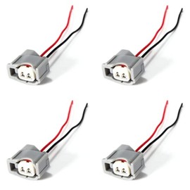 4pcs x For Denso 2 Pin Injector Connector Plug With Side Clip Fits Toyota