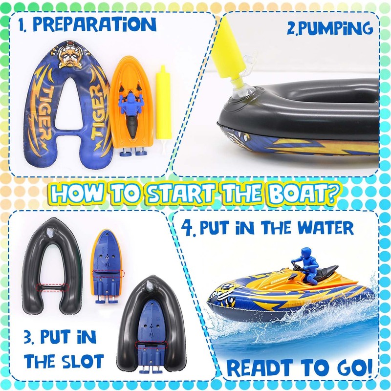 LAFALA Remote Control Boat for Kids with Inflatable Bumper Rechargeable
