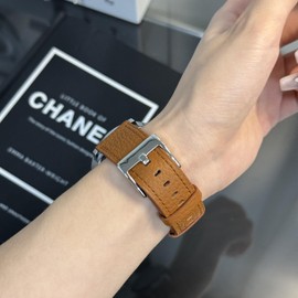 MUENShop Extra Long XXL Strap Genuine Leather Litchi Quick Release 20mm 22mm Large Size Compatible with Most Smartwatches Band