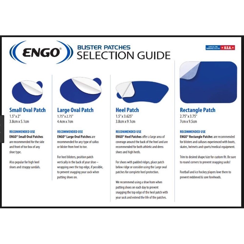 Engo Blister Prevention Patches - 2 Rectangles