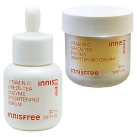 Innisfree Vitamin C Capsule Moisture Cream 50mL+Vita C Green Tea Enzyme Blemish Toning Serum 30ml / 이니스프리 비타민C 캡슐 수분크림 50mL+비타C 그린티 엔자임 잡티 토닝 세럼 30ml