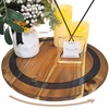 chicapica 16" Lazy Susan – Acacia Wood & Resin Turntable,