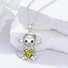 LONAGO Monkey Necklace Birthstone Monkey Pendant Necklace Jewelry Gift for