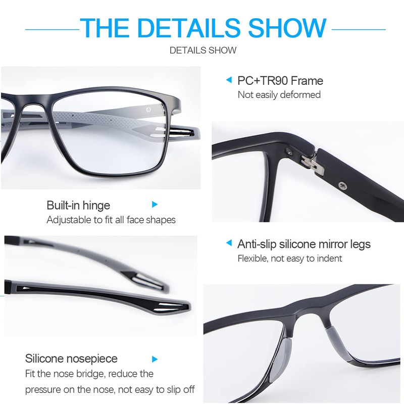 YIMI Progressive Photochromic Multifocus Reading Glasses for Men Women Spring