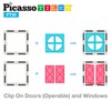 PicassoTiles 30 Piece Window and Door Clip On Magnetic Blocks
