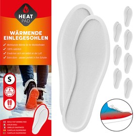 Cepewa Heat Pad Foot Warmer Set of 8 Size S Thermopad Sole Warmer Insoles 8 Pairs (1 x Set of 8 Foot Warmers S)