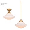 VAXCEL Huntley 12 inch Semi-Flush Ceiling Light, Farmhouse Style, Schoolhouse,