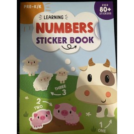 Learning NUMBERS Sticker Book - Pre-K/K - Over 80+ Stickers