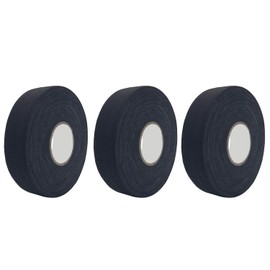 CHKEYS Hockey Tape,1" Wide Multipurpose Cloth Tape Grip Tape for Lacrosse Stick, Baseball, Badminton Pole, Pullup Bars, GardeningTools, Gym (2-5 Rolls) (3, Black)