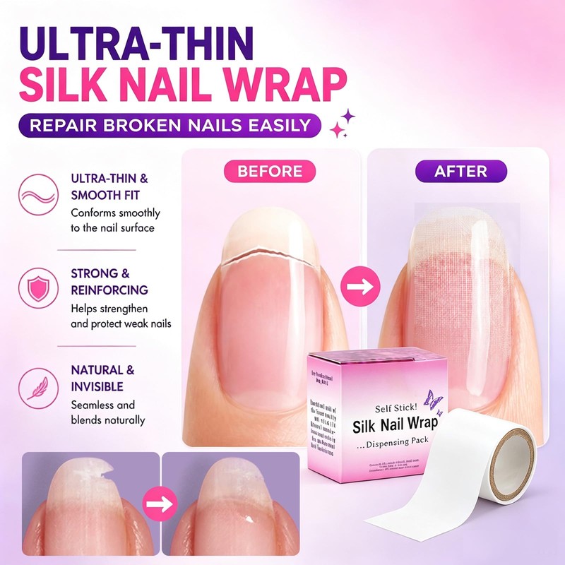 Broken Nail Repair Kit for Cracked, Split and Torn Fingernails