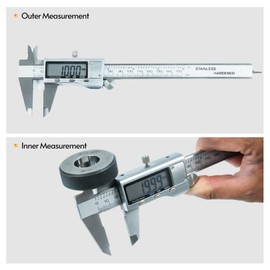 Electronic Digital Vernier Caliper Stainless Steel Measuring Tool 150mm Metric for Inside Outside Depth Length Height and Thickness Measurements