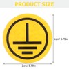 PartyKindom Protective Earthing Symbol Sticker Electrical Warning for Machines Weatherproof