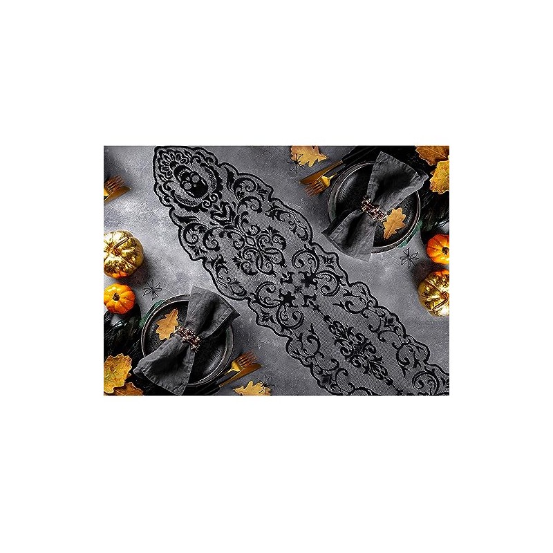 Fiestas Guirca Table Runner Lace Skull 180 x 35 cm