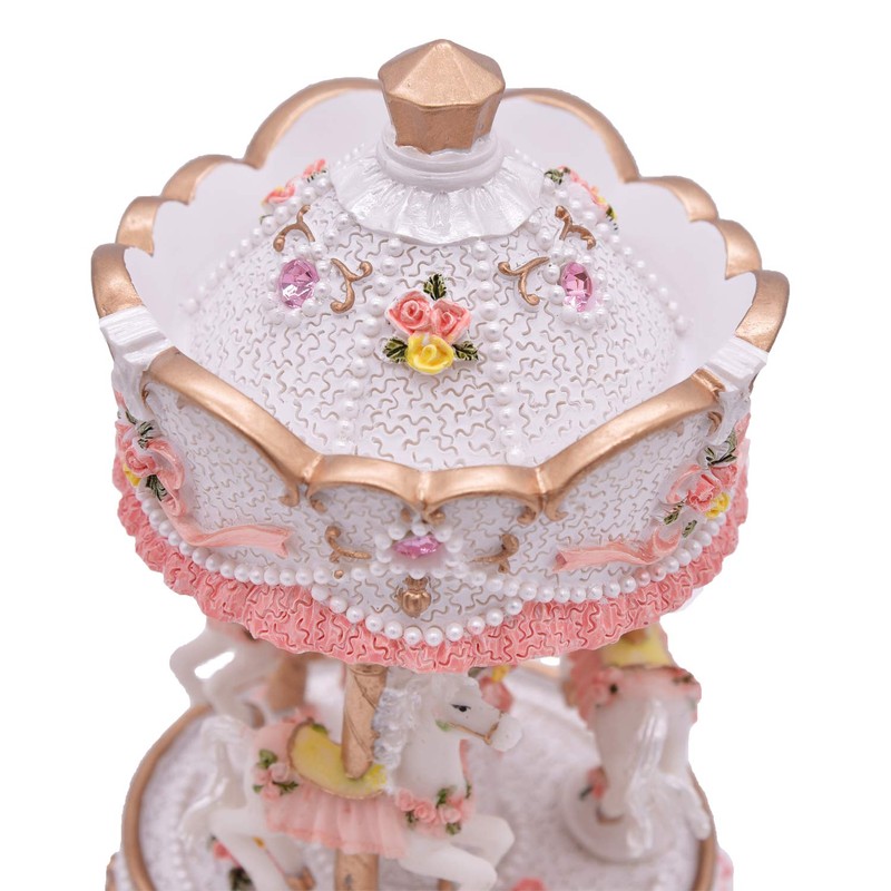 Laxury 3-horse Carousel Music Box Mp333,Tune is Carrying You from