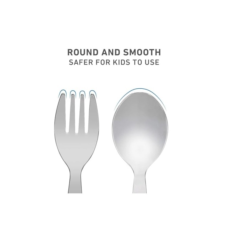Children's Stainless Steel Cutlery Set - Fork and Spoon (Stitch)