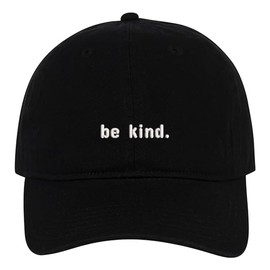 be Kind Black Embroidery Baseball Caps Cotton Unisex Adjustable Comfortable Stylish Hat Women Men