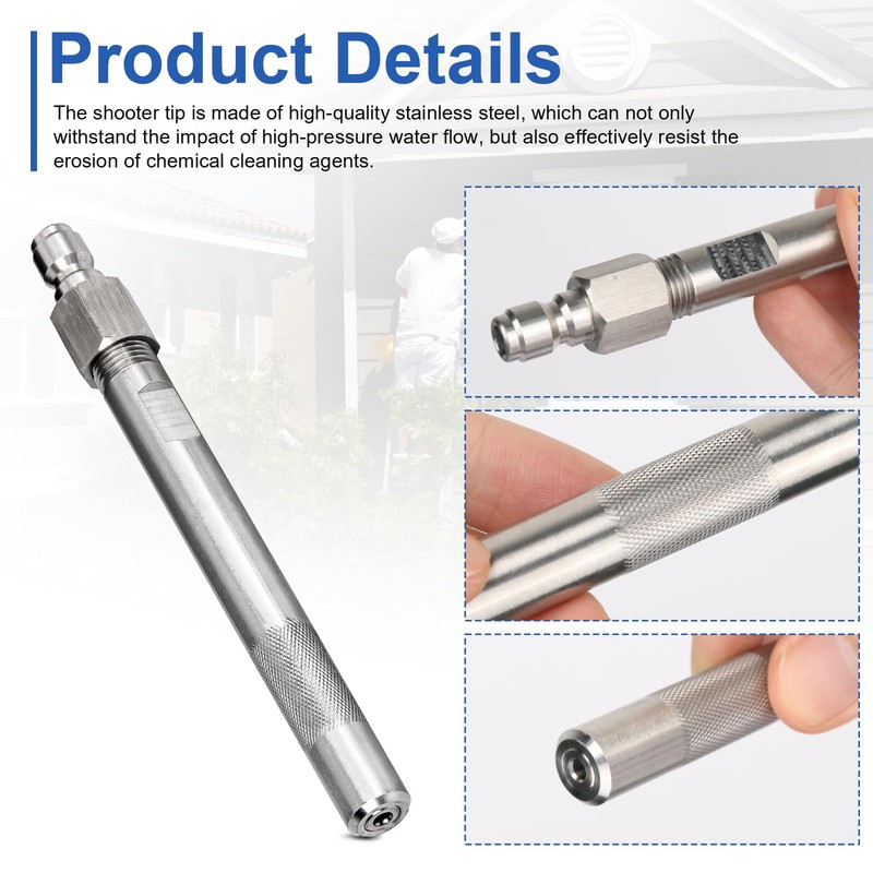 Pressure Washer Long Range Chemical Nozzle for Ladder Saver, Fits