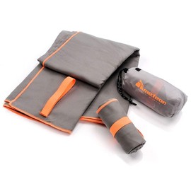 Meteor Quick Dry Gym Towel: Sports Towel, Super Absorbent Microfibre, Lightweight for Sports, Beach, Travel - 4 Sizes S to XL, Odour-Free with Carry Bag