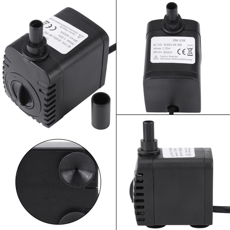 Mini Ultra Quiet Submersible Water Pump Fish Pond Aquarium Tank