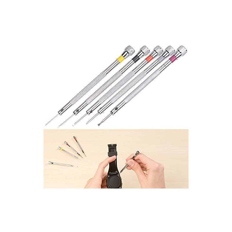 AGT Watch Screwdriver: 5-Piece Watchmaker Screwdriver Set (Watchmaker's Screwdriver, Watch
