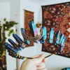 Women's Raw Crystal Crown Headband Boho Quartz Moon Goddess Headpiece