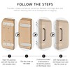UPTTHOW 4Pcs Universal Integrated Fridge Freezer Door Slider with Screws,