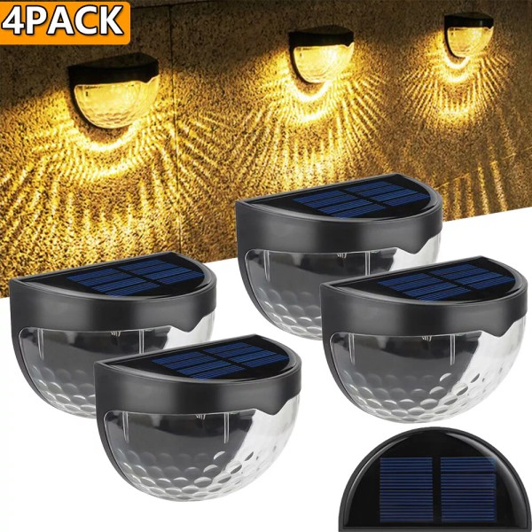 Unbranded 4Pack Solar LED Wall Lights Deck Light Garden Waterproof