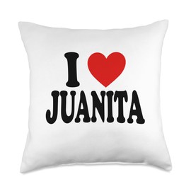 I HEART LOVE JUANITA Throw Pillow