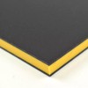 BuyPlastic ColorCore Plastic Sheet 1/2" x 12" x 12" Black-Yellow-B