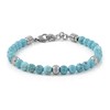 10:10 Stainless Steel Bracelet and 6 mm Turquoise Stones Bracelet