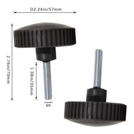 2pcs Canopy Fixing Screws Bolt Plastic Screws,Garden Swing Chair Canopy Fixing Screws Black Plastic Bolts,Garden Swing Canopy Replacement,Swing Seat Parts For Outdoor Chairs Umbrella,5.7×7cm, Black