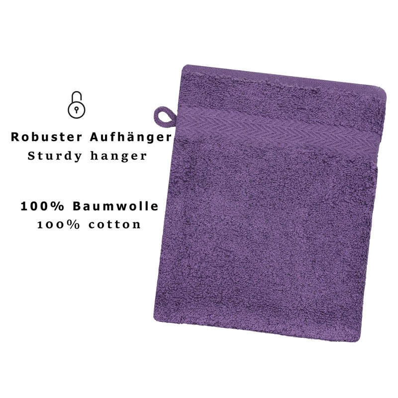 10 Piece Set Wash Mitts Premium Colour: purple, Size: 17