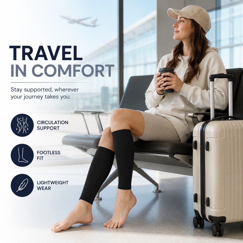 30–40 mmHg Calf Compression Sleeves for Men & Women –
