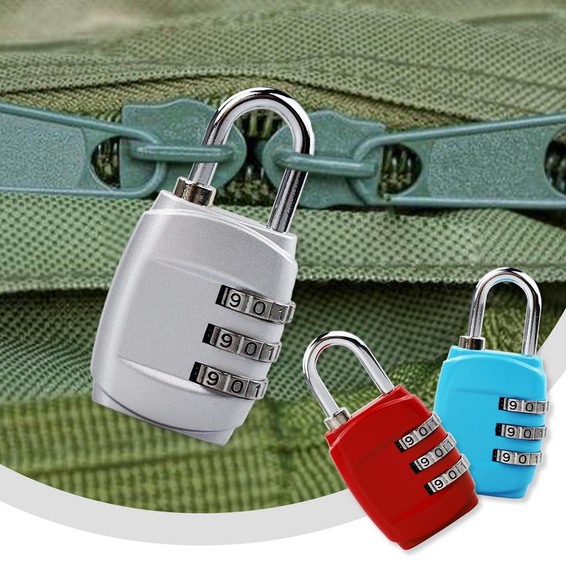 4 Pieces Luggage Locks,Suitcase Locks,Suitcase Padlocks,Combination Padlocks 3 Digit Combination