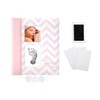 Pearhead P62202 Chevron Baby Book with Clean Touch Inkpad, Pink