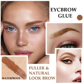 Eyebrow Gel with Waterproof Formula, Long-Wear, Volumizing Brow Gel with Buildable Creamy Formula for Color and Structure, Non-Sticky, Smudge-Proof Instant Brow Styler (Auburn)