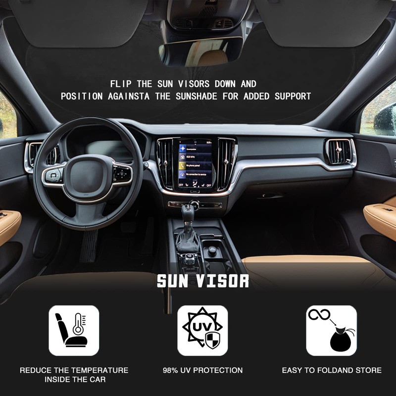 xbrtaia Windshield Sun Shade for SUV Pick up or Truck,