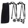 1Pair 5Sections Folding Damping Alpenstock Inner Lock Telescopic Hiking Walking