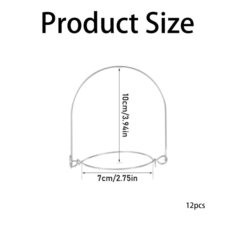 dangjuacua 12-Pack Stainless Steel Wire Hangers for Mason Jars -