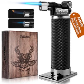 ravs Butane Torch Lighter, DUAL Flame Mode Kitchen Torch Cooking Torches, Blo...