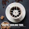 Coffee Cooling Tool with Reusable Metal Ice Sphere Stainless Steel