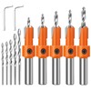 5 Pcs Countersink Drill Bit Set, Adjustable Drill Bit Quick
